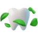 ikona ząb i liście